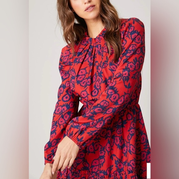 SUGAR-LIPS Mira Mar Floral Balloon Sleeve Dress M style number STD12970A - Picture 5 of 15